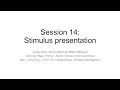 Session 14 Stimulus presentation Basic Python WS