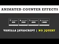 How To Make An Website Animated Counting Number Effects Using Html CSS And JavaScript Only