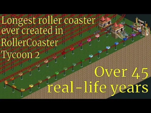 RCT2 - 45 Years in Hell - Longest roller coaster ever created