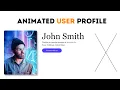 How To Make Animated User Profile Card Using HTML CSS And JavaScript