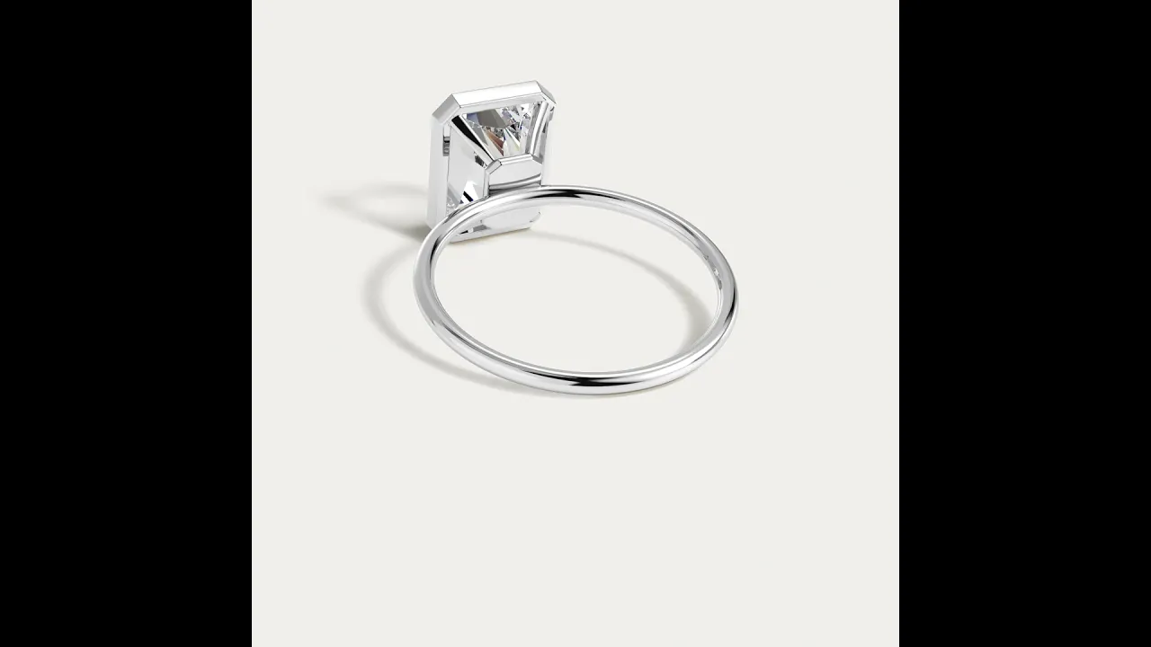 Nyla丨14K Solid Gold 3CT Solitaire Lab-Grown Diamond Bezel Engagement Ring