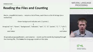Bigram LM Code Java NLP for High School