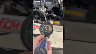 Cooling system pressure tester finds a leak