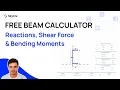 Free Beam Calculator Calculate Reaction Bending Moment More