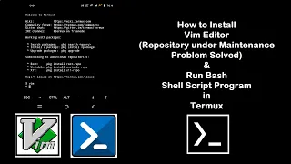 How to Install Vim Editor Repository problem solved Run Shell Script program in Termux Ada Code