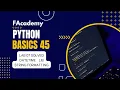 Python Basics 45 Advanced - Lab 07 Tasks Solved String Formatting datetime Library