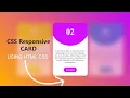 Html5 CSS3 CSS Responsive Blur CARD UI Design Hover Effects