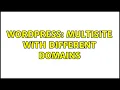 Wordpress Multisite with Different Domains 2 Solutions