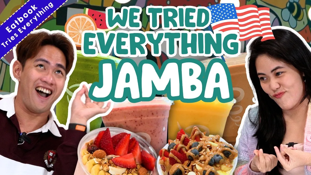 We Tried Everything At JAMBA JUICE!   Eatbook Tries Everything   EP 29