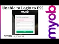Unable to Login to ESS - Resolved MYOB PayGlobal