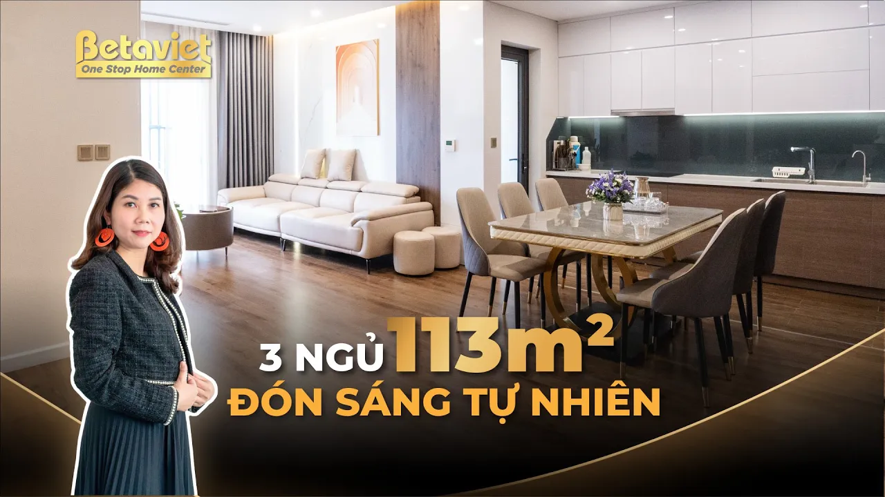 Thiết kế căn hộ 3 ngủ tràn ngập ánh sáng tự nhiên tại Hoàng Thành Pearl