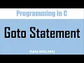 goto Statement in C Malayalam tutorial
