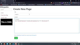 Project - Wiki CS50 Web Programming