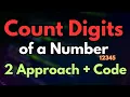 How to Count Digits in a Number 2 Easy Methods with Code In Hindi