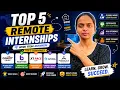 Remote Internship Alert Top 5 Work From Home Internships 2026