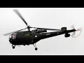 alouette lll helicopter hovering over My house at Night sortie