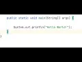 Hello World - Java Episode 1