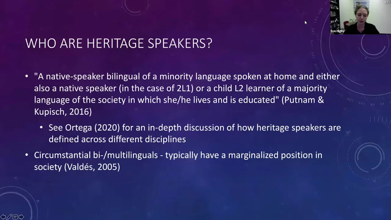 Dismantling racism within the study of heritage languages: Dr. Eve Higby