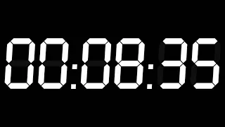 12h Hour Clock Digital 00-12 White 4K night morning