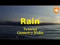 Procedural Rain effect with Geometry Nodes in Blender - Detailed Tutorial