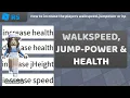 How to increase the players WalkSpeed JumpPower or Health Roblox Studio