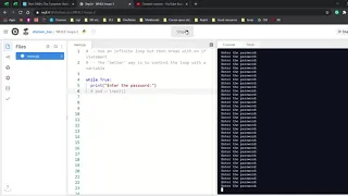 While loops 3 if statement and break command to stop infinite loop