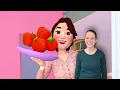 赤いリンゴの五つ - 赤ちゃんサメのリズム - 童謡とキッズソング - 子供向け - バナナ手話漫画