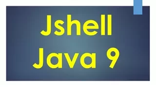 JShell REPL Part 1