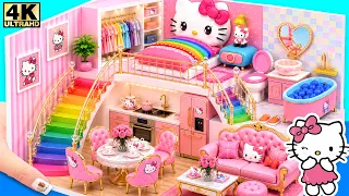 Make Ultimate Hello Kitty House with with Rainbow Stairs & Pink Luxury Bath 💗 DIY Miniature House