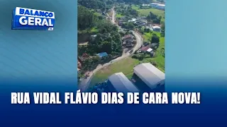 Rua Vidal Flávio dias recebe drenagem, calçadas e asfalto