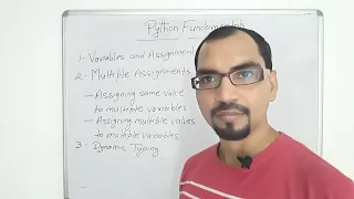 Variables in Python Assignments in Python Multiple Assignments in Python Dynamic Typing