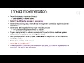 CS 303 Operating Systems - chapter 4 lecture 3 Threads implementation user kernel threads
