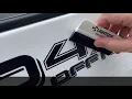 How to apply truck bed decals TRD Offroad 4x4 sticker installation
