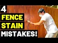 Don t Make These 4 FENCE STAINING MISTAKES Most Overlooked Fence Stain Pro Tips Tricks