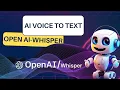 OpenAI Whisper Demo Convert Speech to Text in Python Learn Whisper in 10 Mints in Hindi