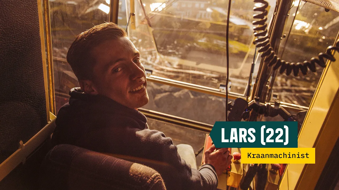JIJ in de Bouw & Infra — Lars - Hijskraanmachinist (YouTube video ad)