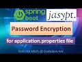 Spring Boot Password Encryption for application properties file using Jasypt