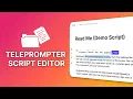 Speakflow Script Editor How to format your teleprompter presentation