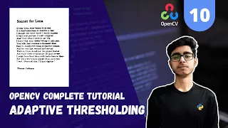 Adaptive Thresholding in OpenCV Part10 Computer Vision