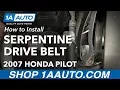How to Replace Serpentine Belt 03-08 Honda Pilot