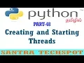 Python Tutorials in Tamil Creating and Starting Thread in Python Using Threading Package