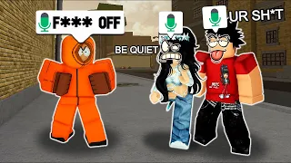 pretending to be kenny in roblox da hood voice chat
