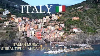 Italian Music and beautiful landscapes.  Drone  4k