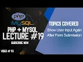How to Show User Input Again After Form Submission using PHP