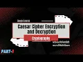 Caesar Cipher part-1 in Cryptography and network security in bangla Math of caesar cipher bangla