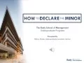 How to Declare Your Minor