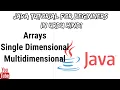 Arrays Single Multidimensional java tutorial for beginners in