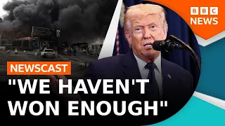Does President Trump think the Iran war is about to end BBC Newscast