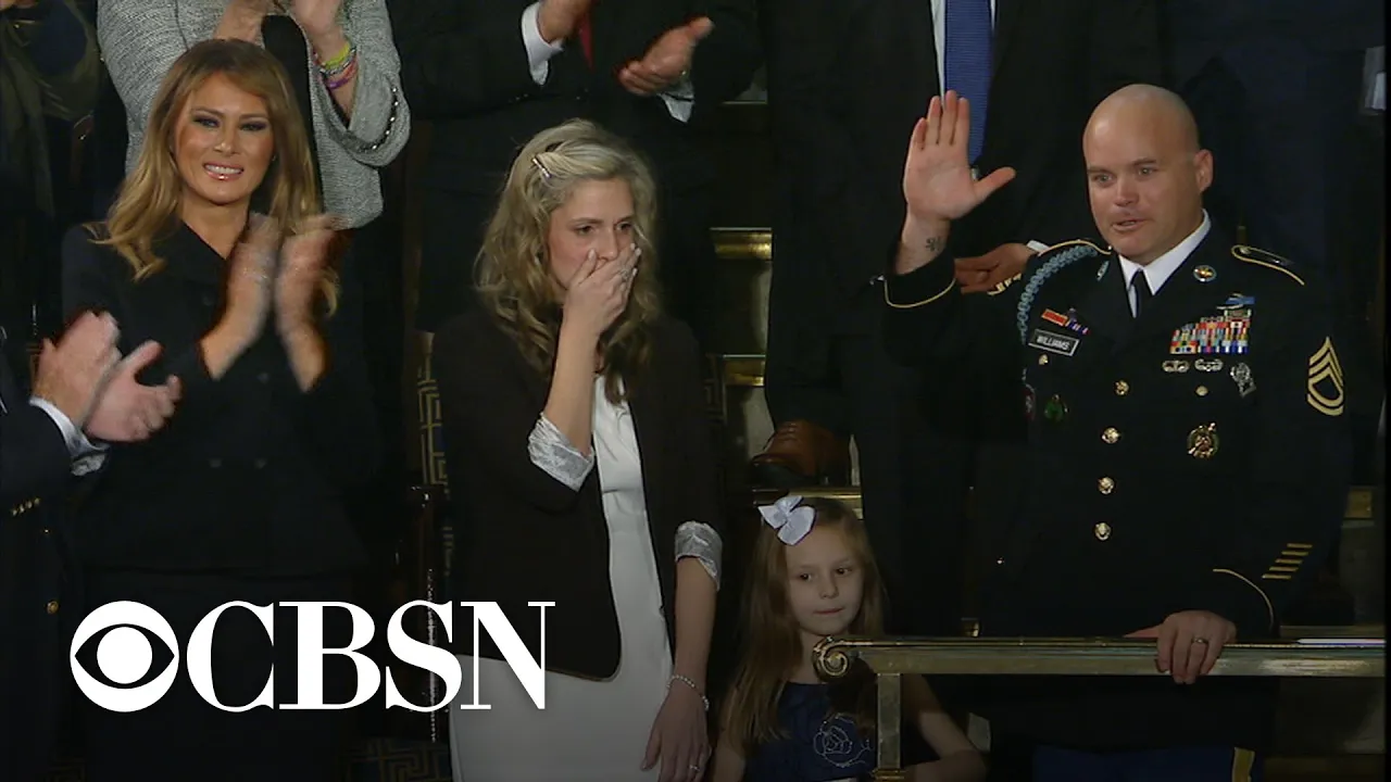 Military family reunites at State of the Union address