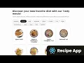 Build Responsive Recipe App using React HTML CSS JavaScript